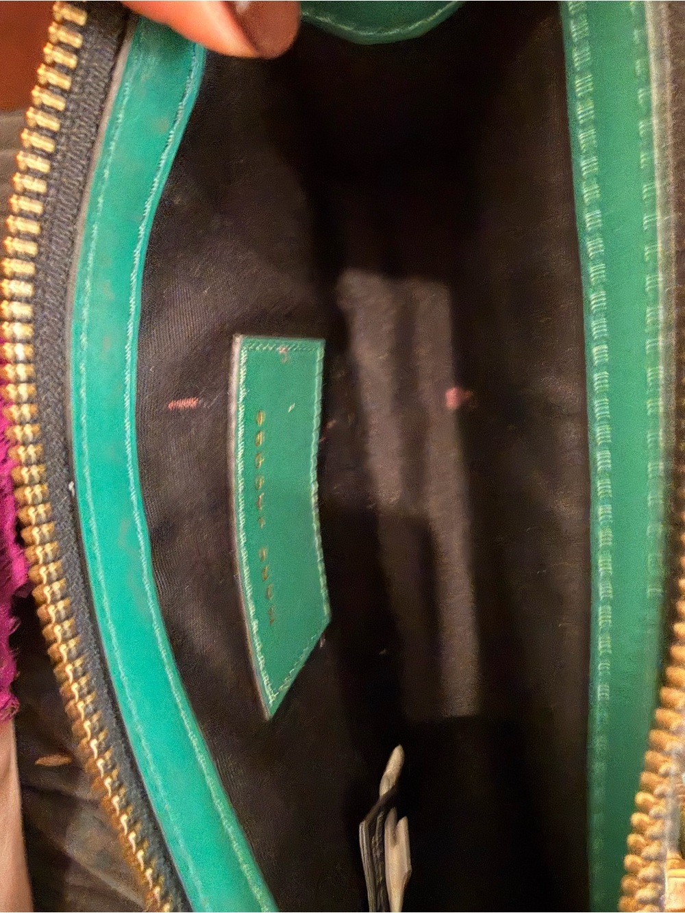 Marc Jacobs Teal and Navy Leather Crossbody Bag with Gold Hardware - Picture 5 of 7